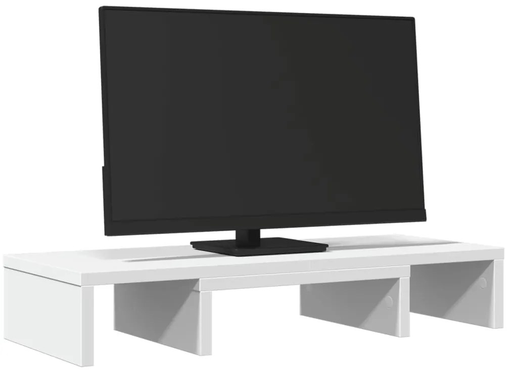 Suporte para monitor ajustável derivados de madeira branco