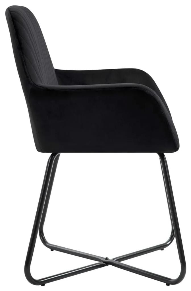 Conjunto de 2 Cadeiras Luce em Veludo - Preto - Design Nórdico