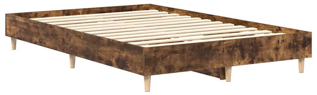 Estrutura de cama sem colchão 120x190 cm carvalho fumado