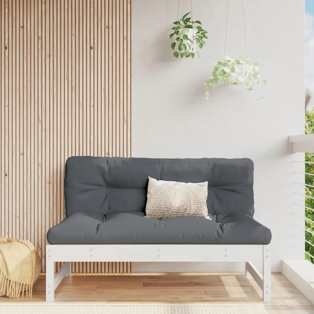 vidaXL Sofá de centro 120x80 cm madeira de pinho maciça branco