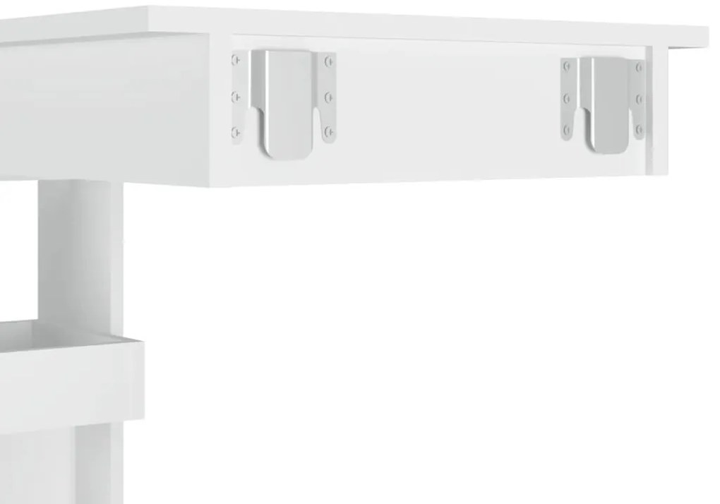 Mesa de bar p/ parede 102x45x103,5 cm derivados madeira branco