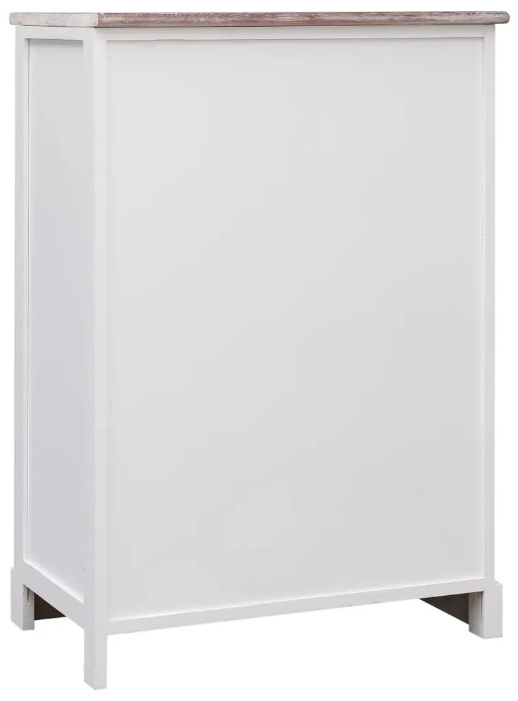 Aparador com 10 gavetas 113x30x79 cm madeira castanho