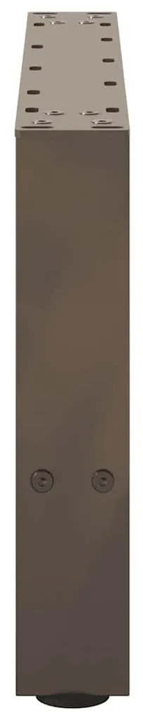 Pés para mesa de centro em aço natural, 2 peças, 50x(30-31) cm, aço