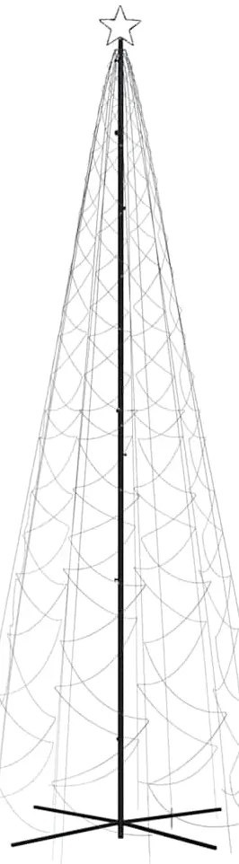 Árvore de Natal em cone 1400 luzes LED 160x500 cm branco frio