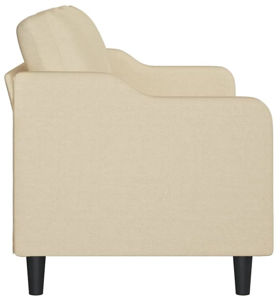Sofá de 3 lugares tecido 180 cm cor creme