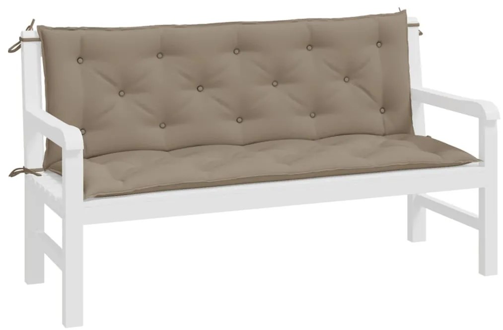 Almofadões banco jardim 2 pcs tecido oxford cinza-acastanhado