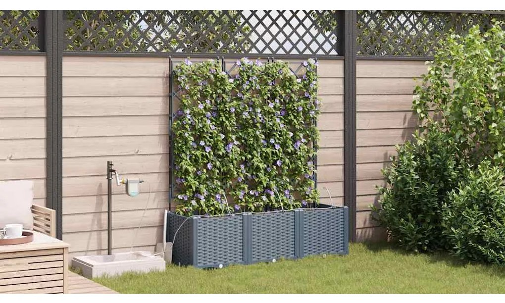 Jardineiras de Jardim 1 pc Cinzento-claro 120 x 40 x 142 cm