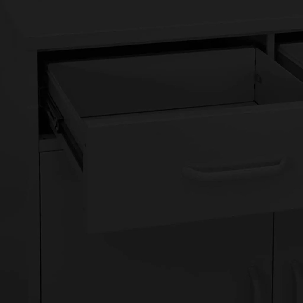 Armário de arrumação aço 80x35x101,5 cm preto