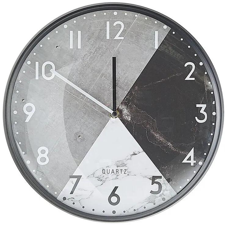 Relógio de parede cinzento e preto ø 33 cm DAVOS Beliani