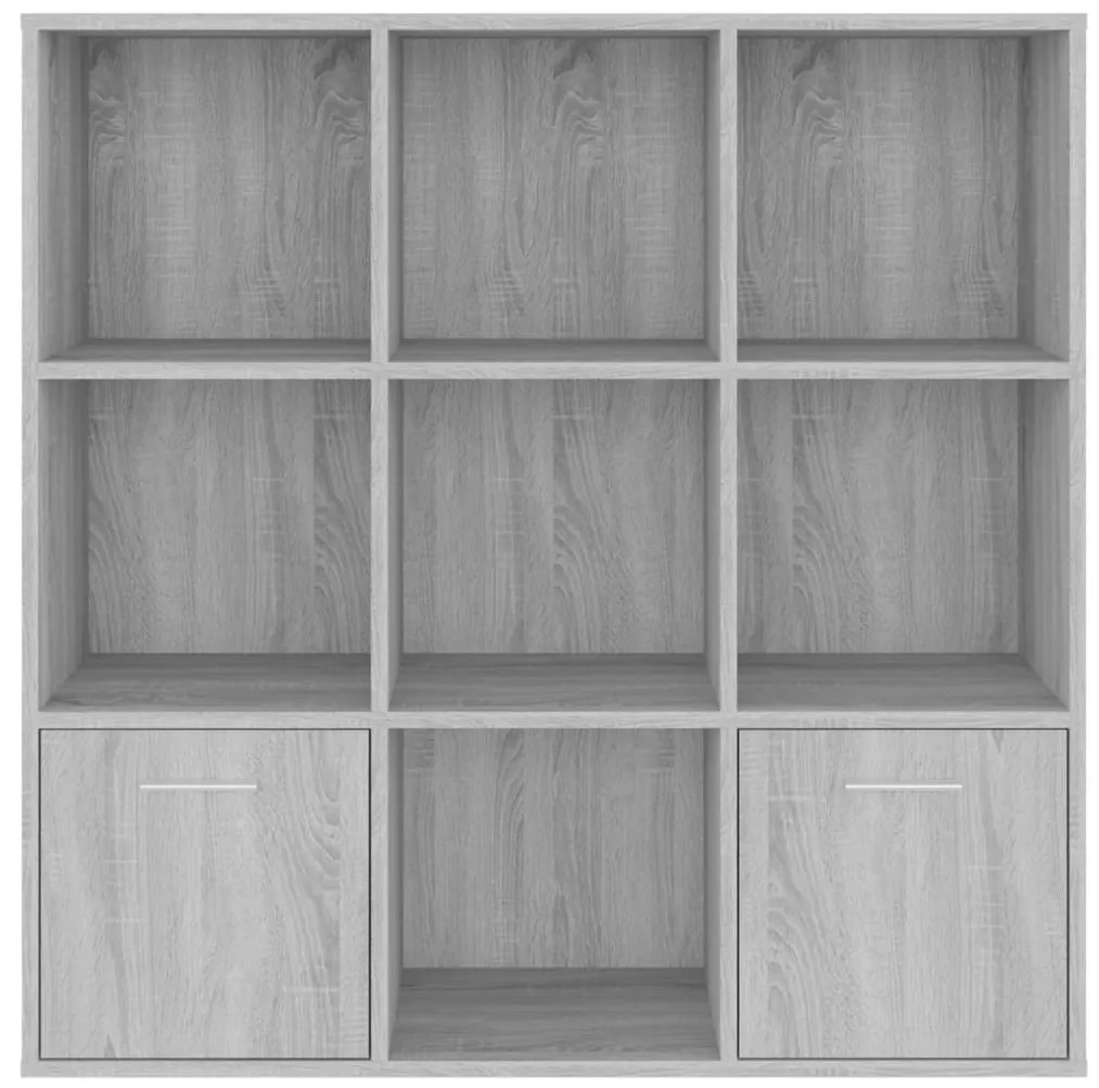 Estante 98x30x98 cm cor cinzento sonoma