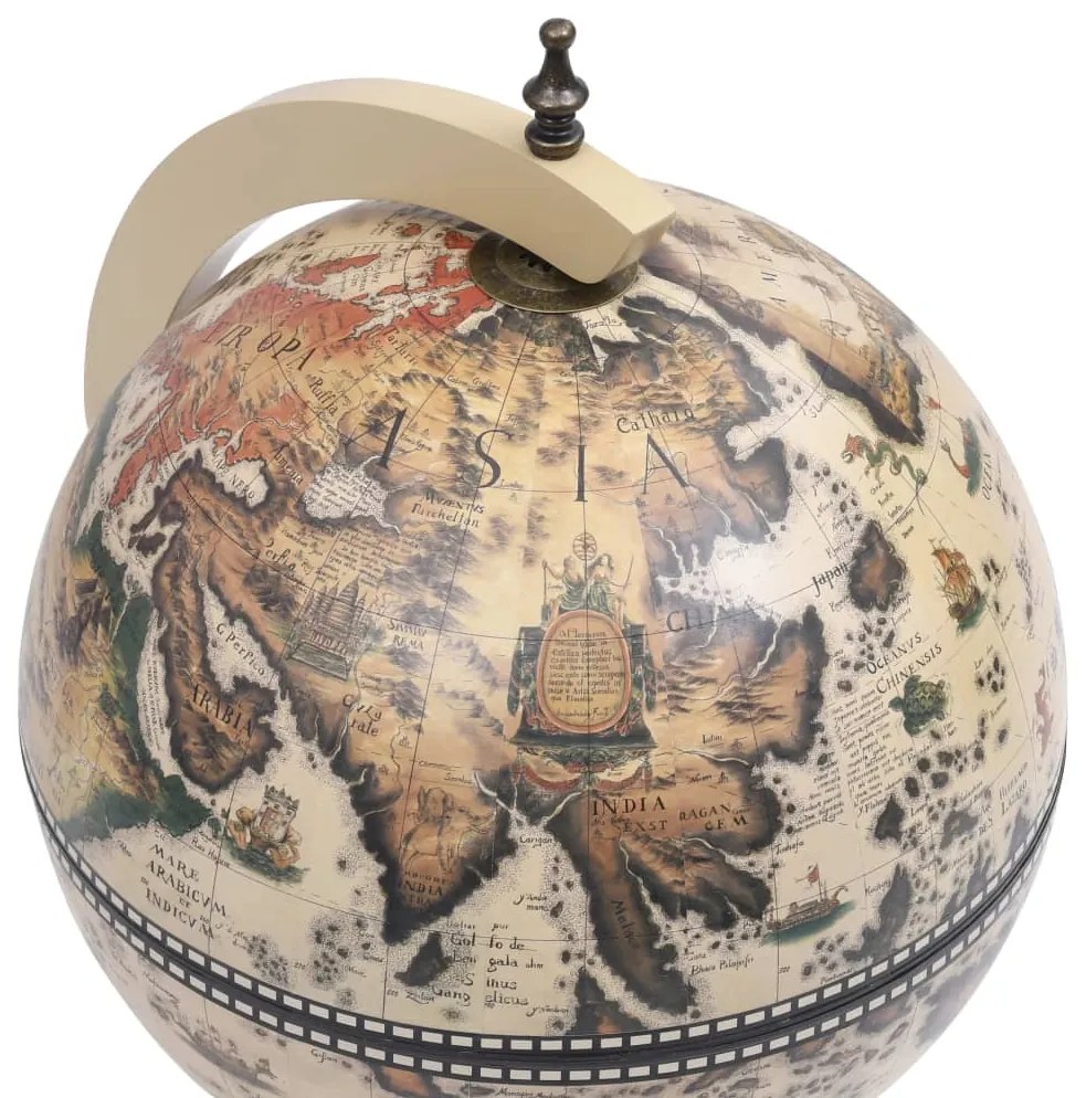 Garrafeira de mesa em forma de globo madeira de eucalipto branco