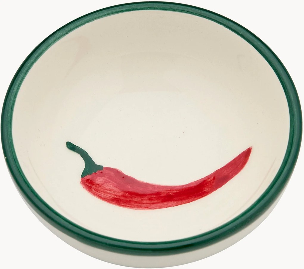 Taça para snacks em cerâmica pintada à mão Peperoncino