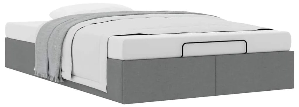 Estrutura de cama otomana sem colchão 120x200cm cinzento escuro