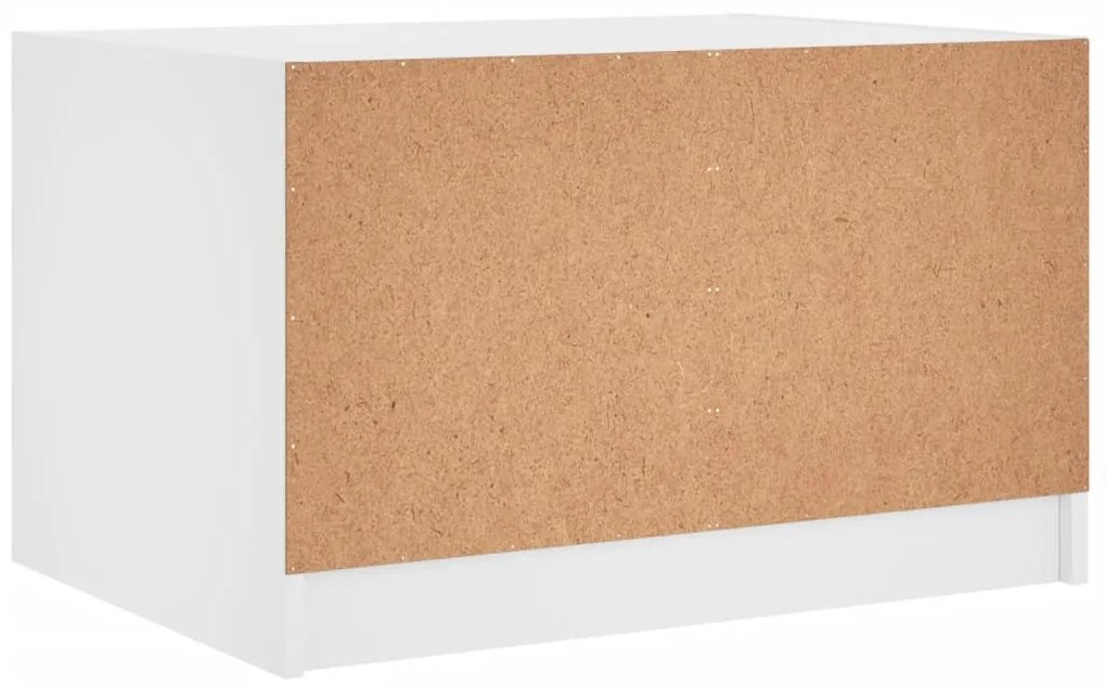Mesa de centro c/ portas de vidro 68x50x42 cm branco