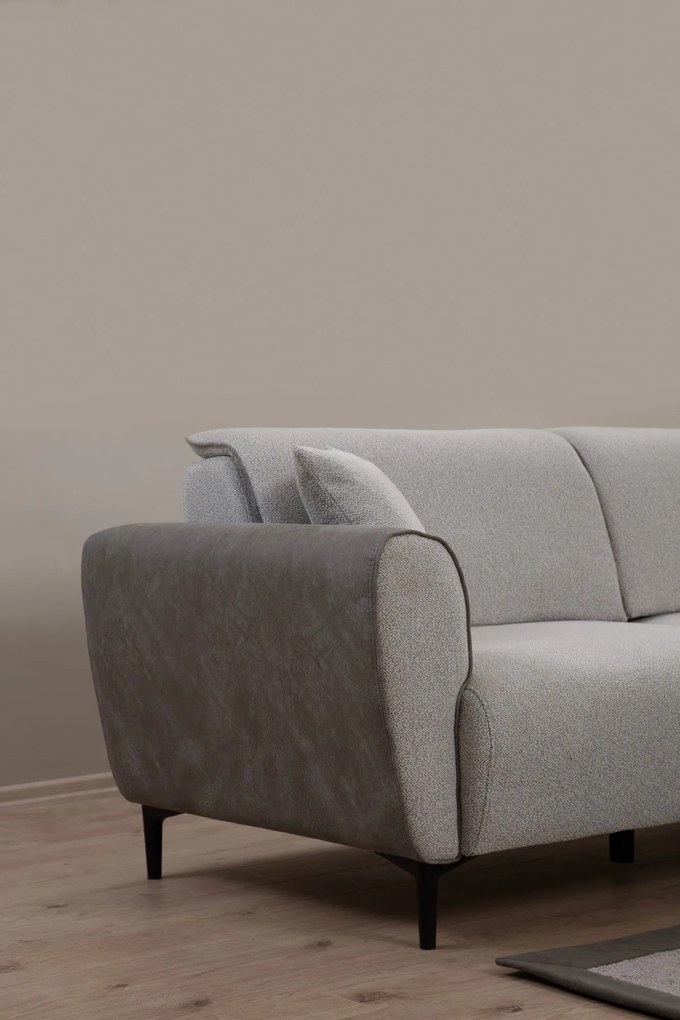 Sofá-Cama 3 Lugares Aren – Cinzento – 215x85x85 cm