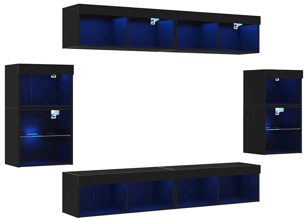 Prateleira Flutuante vidaXL 2 pcs Carvalho Preto 40x28,5x40 cm Madeira