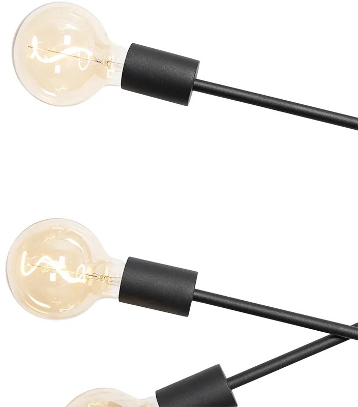 Candeeiro de suspensão moderno preto 80 cm 6 luzes - Sydney Moderno