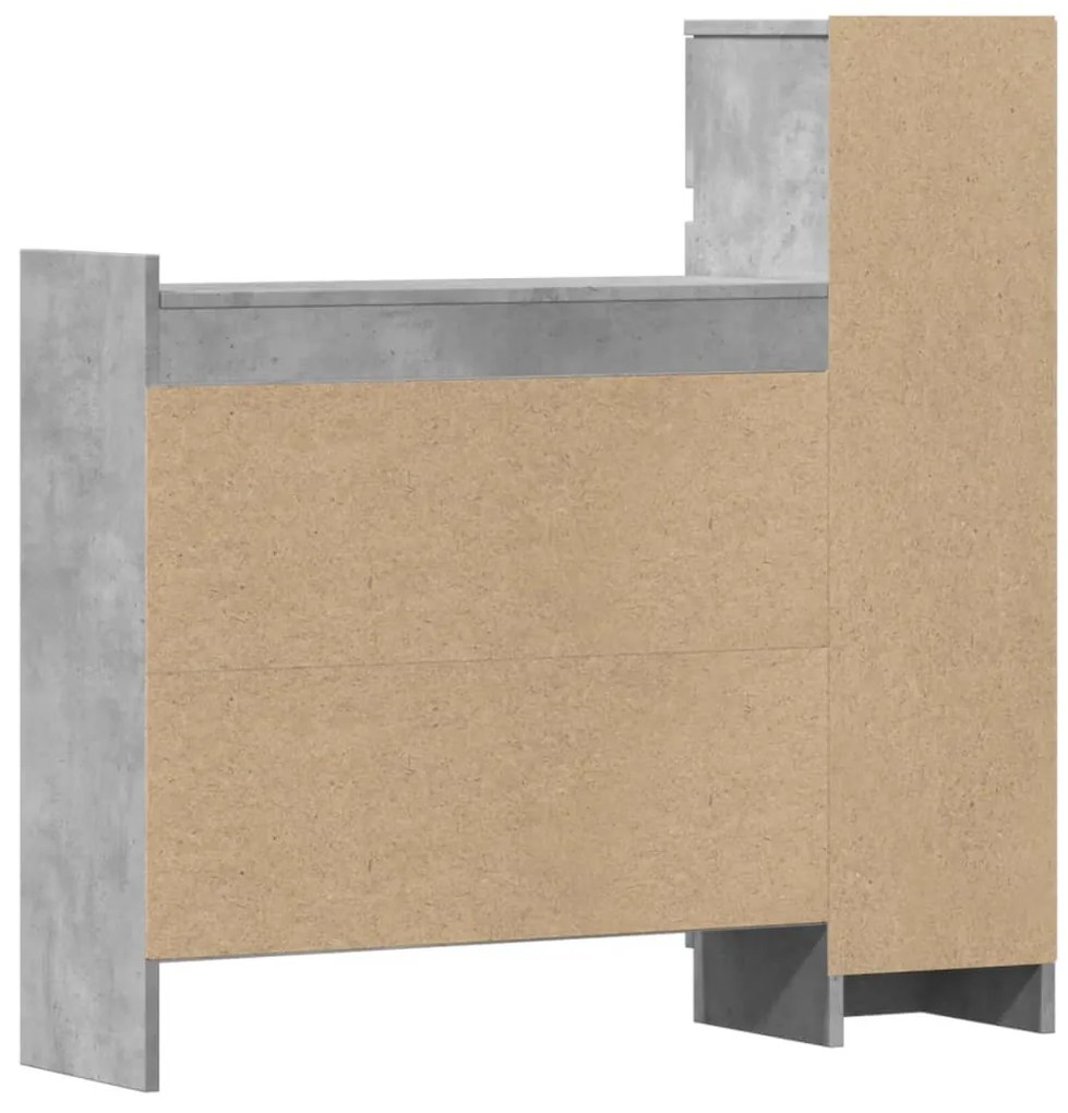 Sapateira 100,5x28x100 cm derivados de madeira cinzento cimento