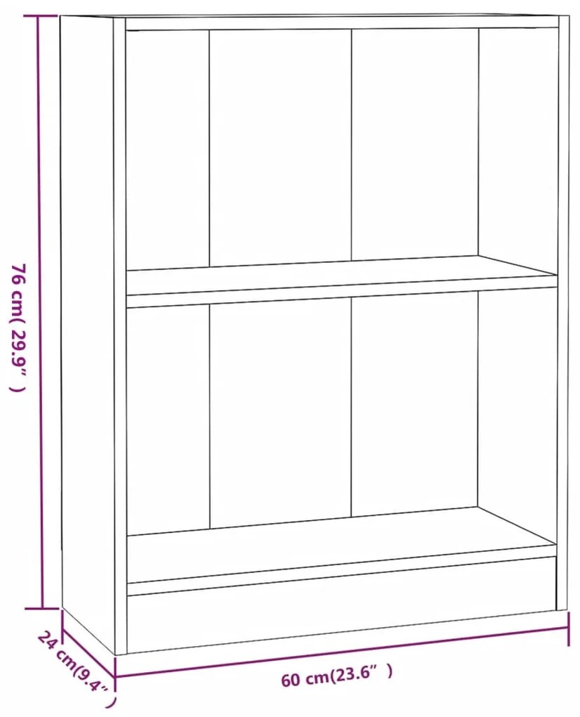 Estante 60x24x74,5 cm madeira processada branco