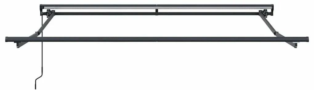 Toldo Retrátil Manual Cinzento-claro 350x250 cm Tecido