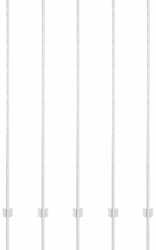 Postes de Cerca - 10 pcs U-Channel 160 cm em Aço Galvanizado.
