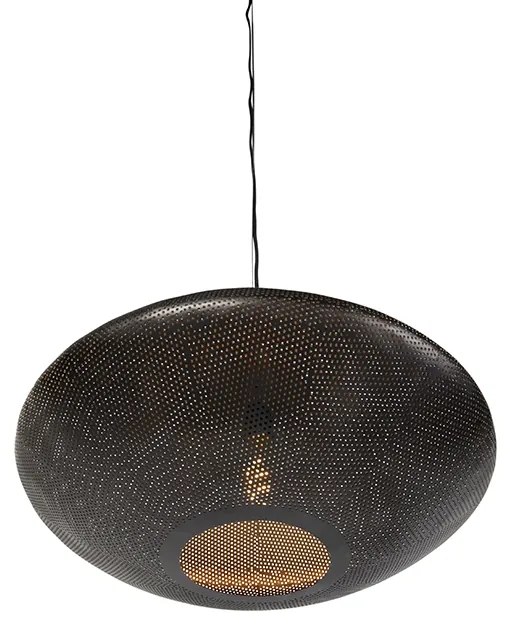 Candeeiro de suspensão oriental preto com dourado 60 cm - Radiance Oriental