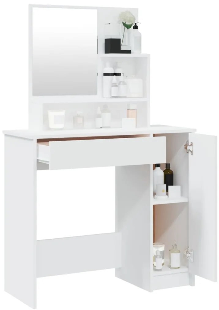 Toucador com espelho 86,5x35x136 cm cor branco