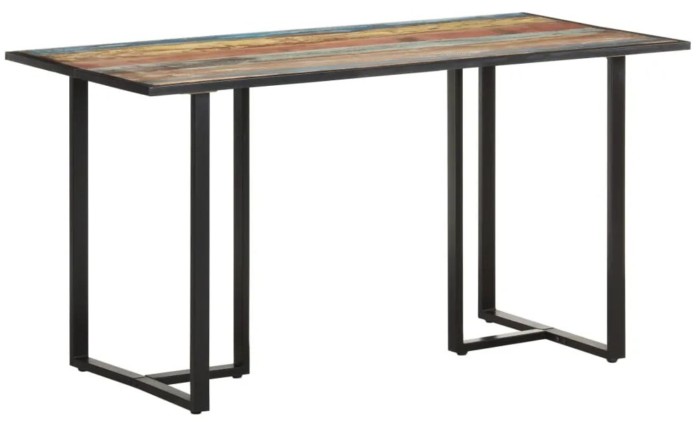 Mesa de jantar 140 cm madeira recuperada maciça