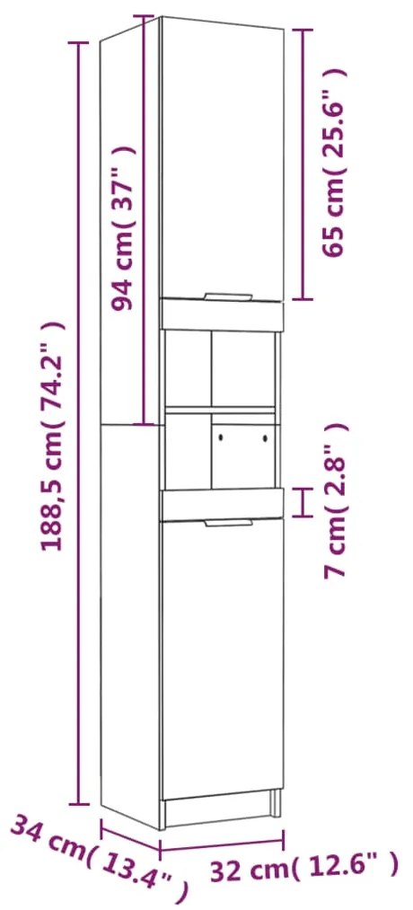 4pcs conj. armários de casa de banho madeira processada branco