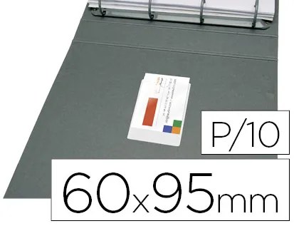 Bolsa Autoadesiva Q-Connect para Cartoes de Visita 60x95mm Pack de 10 Unidades