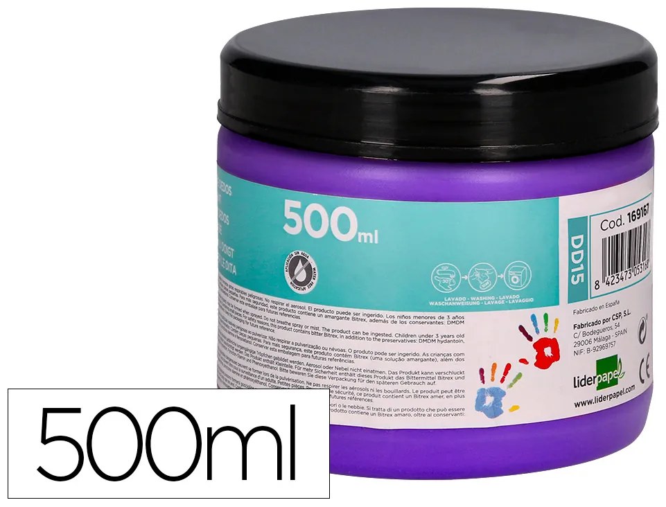 Pintura a Dedos Frasco de 500 Ml Violeta