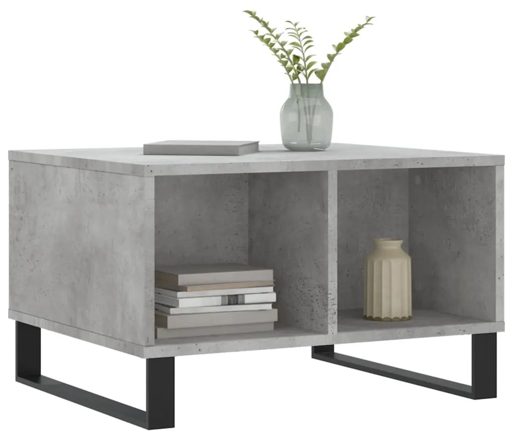 Mesa de centro 60x50x36,5 cm derivados de madeira cinza cimento