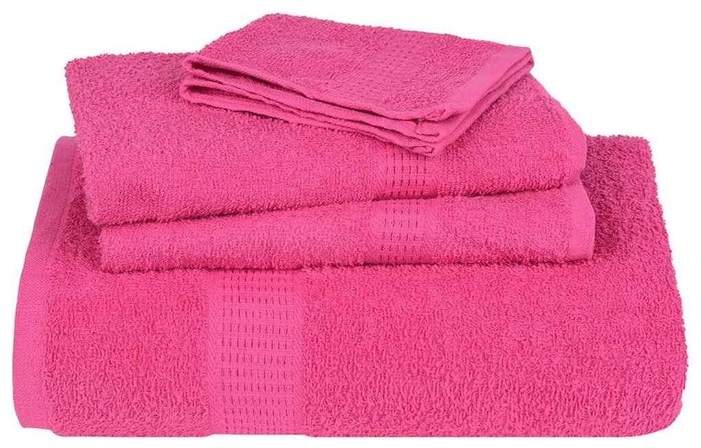 Toalhas de mãos 4 pcs 50x100 cm 360 gsm 100% algodão rosa