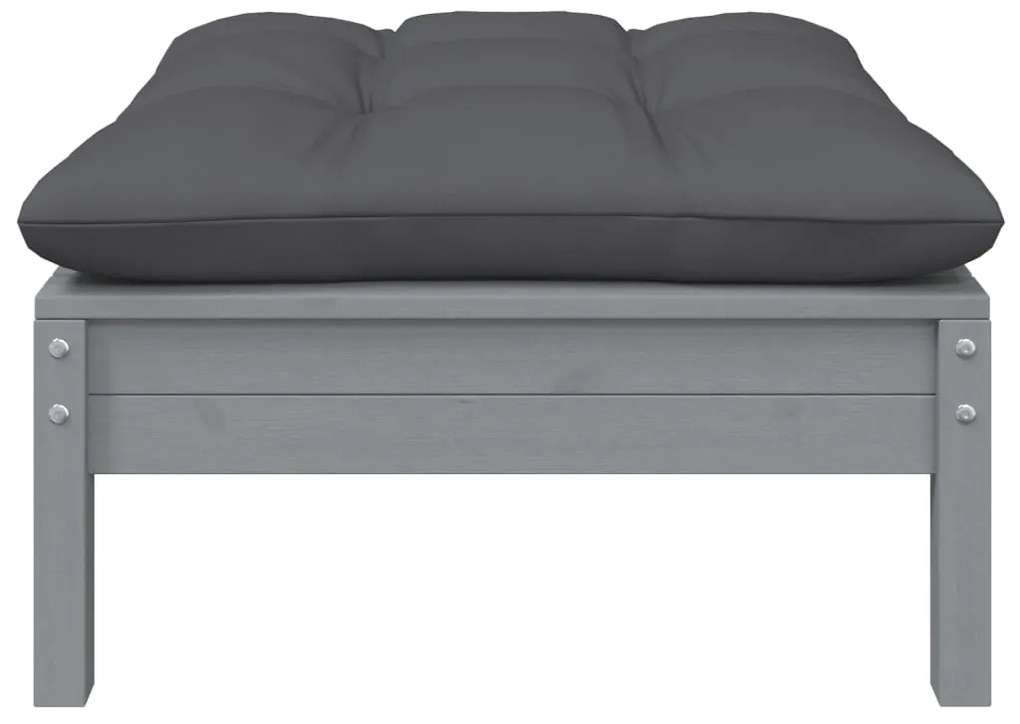 9 pcs conjunto lounge de jardim + almofadões pinho maciço