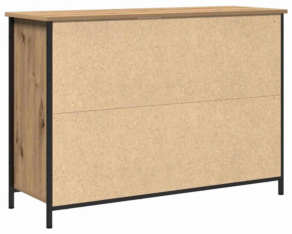 Sideboard vidaXL Artisan Carvalho 100x35x70 cm Madeira Engineered e Aç