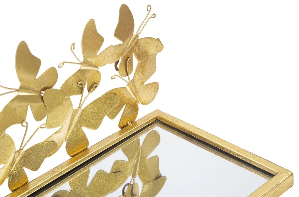 CONJUNTO 2 PRATELEIRAS PARA PAREDE 43X19,2X16,5 CM DOURADO