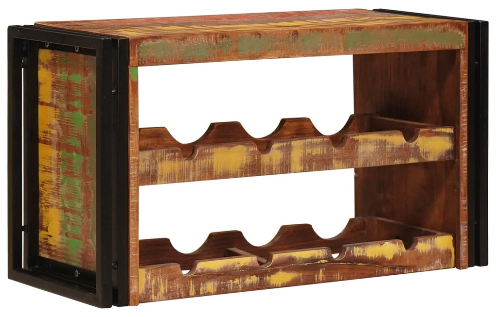 vidaXL Escorredor de Vinho 100 x 45 x 33 cm Madeira Recuperada Maciça