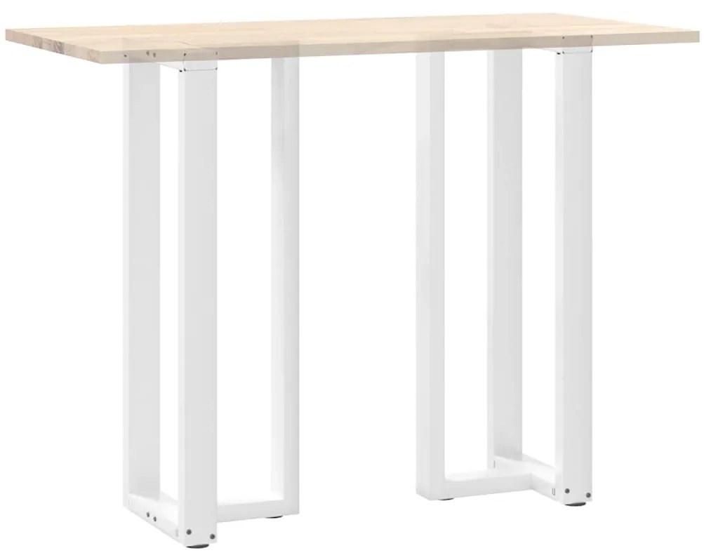 Pés de mesa de bar em forma de T, 2 peças, branco, 40x35x(110-111) cm,