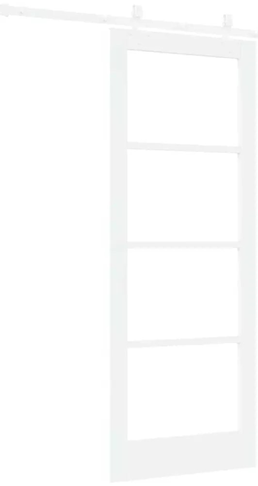 Conjunto de Porta Deslizante vidaXL com Hardware Branco 78x202 cm Made