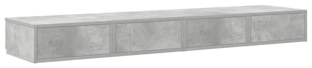 Gavetas de cama em Cinza Cimento - 135x36.5x16.5 cm Feitas de Madeira