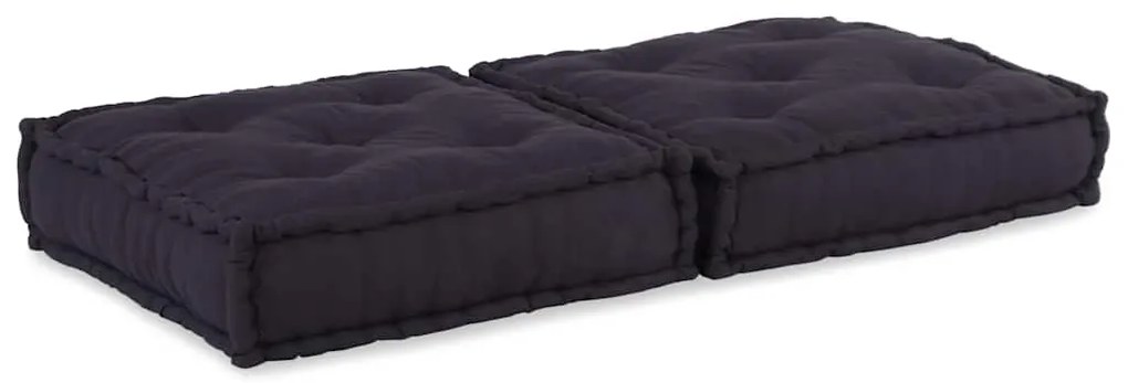 Pufe modular 70x70x36 cm tecido antracite