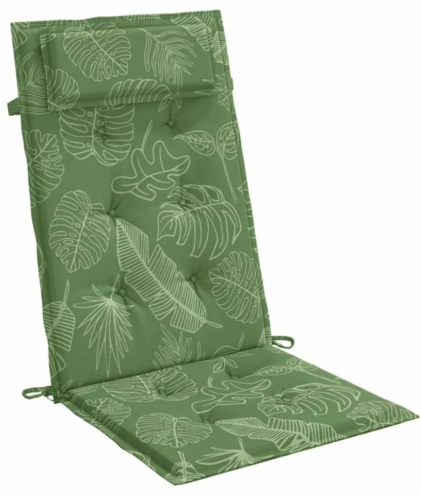 Almofadões p/ cadeira encosto alto 4 pcs tecido oxford folhas