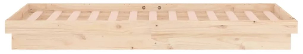 Estrutura de cama de solteiro c/ LED 90x190 cm madeira maciça
