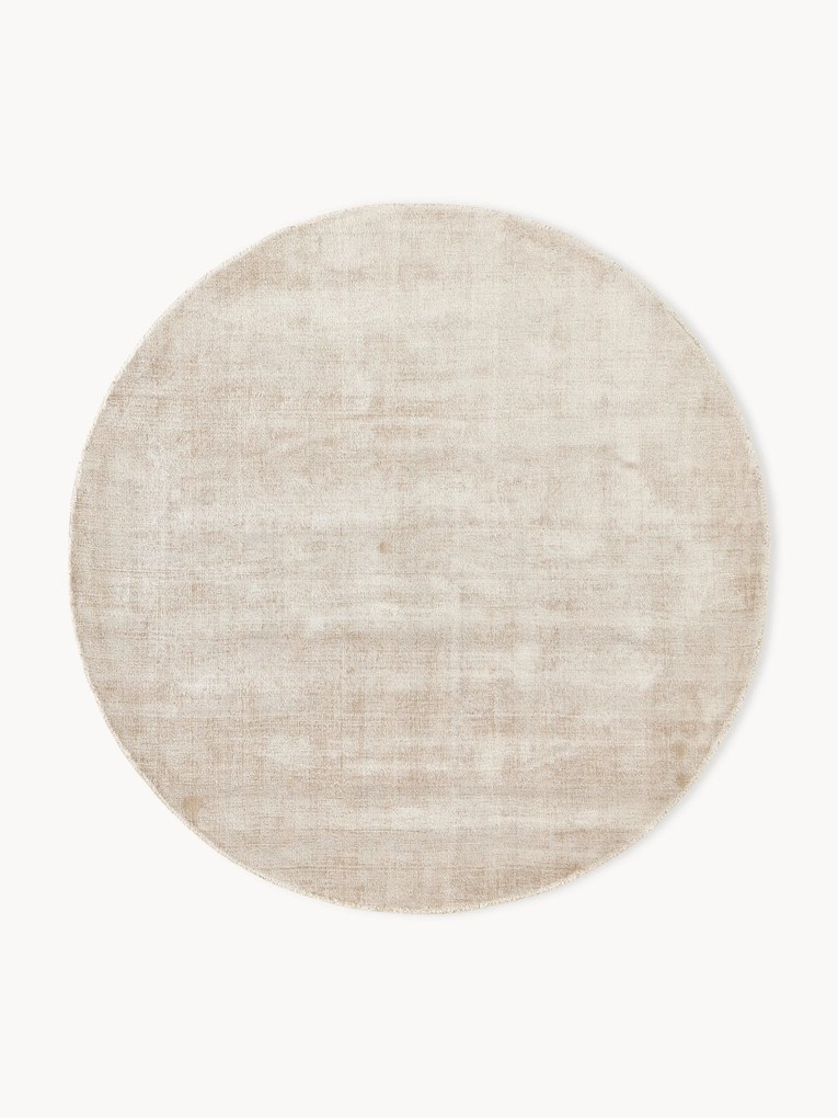 Tapete redondo artesanal em viscose Jane