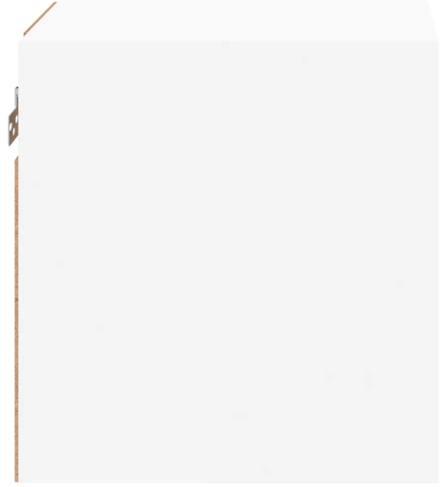 Móveis de parede p/ TV com luzes LED 2 pcs 30x28,5x30 cm branco