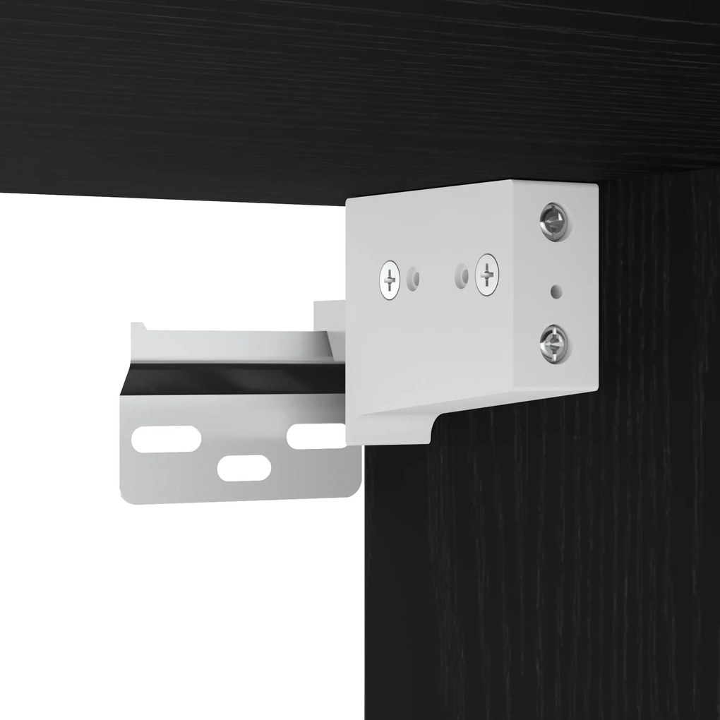 Conjunto de Estante de TV de 4 Peças Montada na Parede em Madeira de C