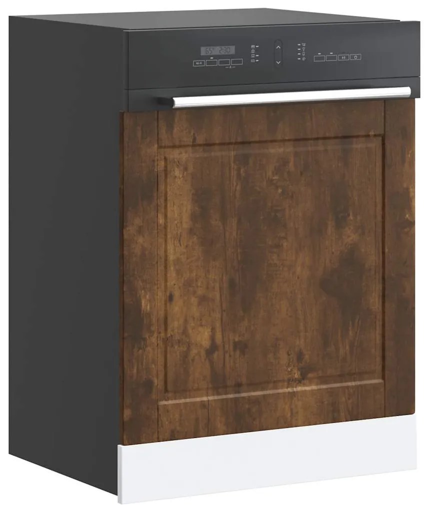 vidaXL Painel máquina lavar louça Porto carvalho fumado 60x1,5x67 cm