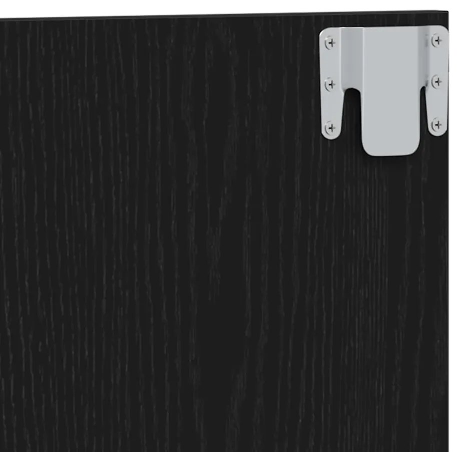 Cabeceira de Cama vidaXL Preto Carvalho 200x1,5x80 cm Madeira Reforçad