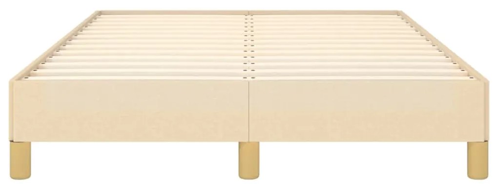 Estrutura de cama sem colchão 120x200 cm tecido cor creme