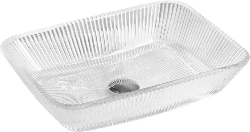 Mexen Tiva lavatório de vidro de bancada 46 x 33 cm, transparente - 24184600